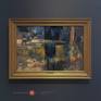 The painting is for sale, however unframed.