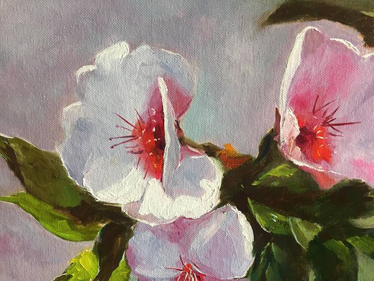 Original Documentary Floral Painting by Larisa Grebentsova