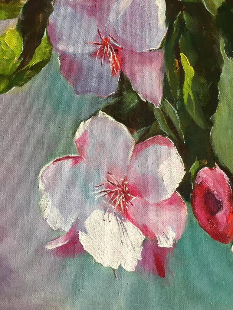 Original Documentary Floral Painting by Larisa Grebentsova