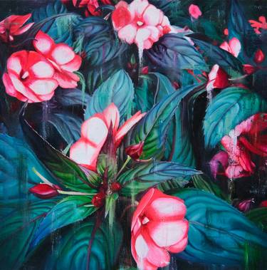 Original Surrealism Floral Paintings by Alice Leake
