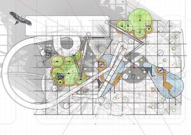 Print of Abstract Architecture Drawings by Moon Joo Lee