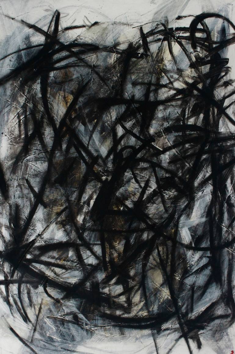 Original Abstract Expressionism Abstract Painting by Susdiyantoro Susdiyantoro