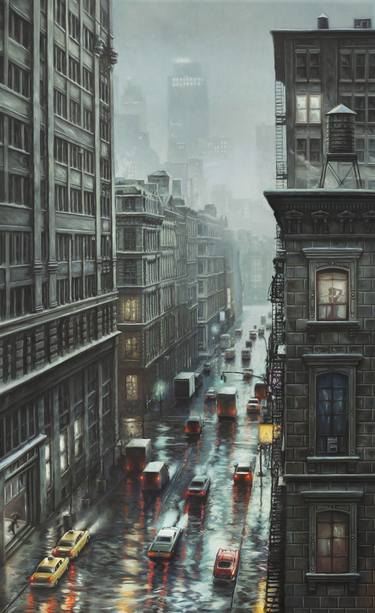 Original Cities Painting by JAMES BLINKHORN
