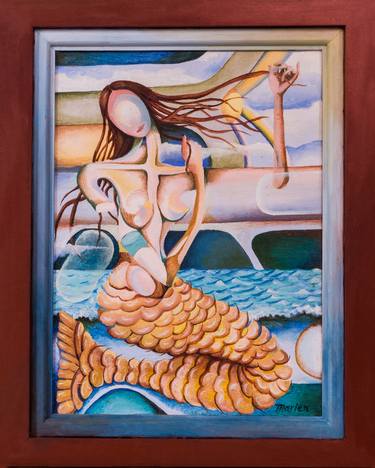 Original Cubism Fantasy Paintings by Marien Espinosa Garay