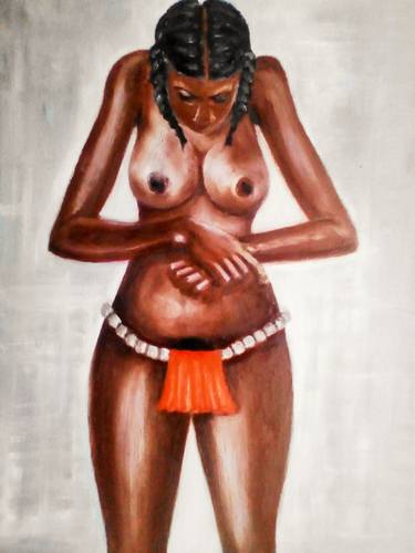 Print of Nude Paintings by Henry Odunsi