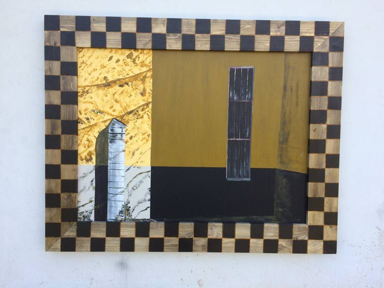 PATIO SCENE INVERTED SHADOWS Painting by Ken Aston | Saatchi Art