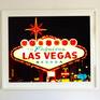 Welcome Las Vegas framed in white.