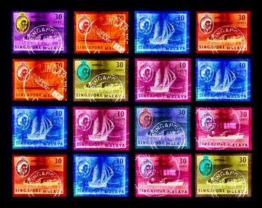 Heidler & Heeps Stamp Collection - Singapore Ship Sequence (4x4) - Limited Edition of 25 thumb