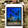 Richard Heeps holding his print Motel Entrance II
