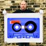 Richard Heeps holding Heidler and Heeps tape collection 'AILA Very Peri' print.
