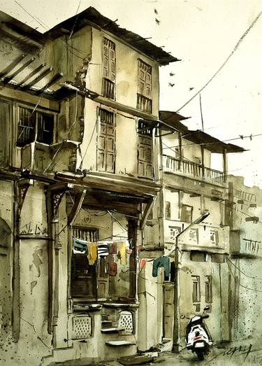 Original Fine Art Architecture Paintings by Mithil Thaker