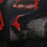 Detail of the bottom left section with the shoe