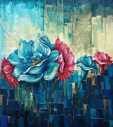 Original Expressionism Floral Paintings by Amr El Gohary