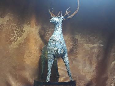 Deer sculpture made from oyster shell (heavy) thumb