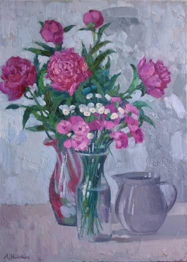 Original Impressionism Floral Paintings by Levko Mykytych