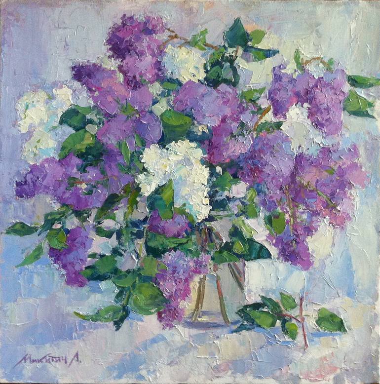 Lilac Painting By Levko Mykytych 