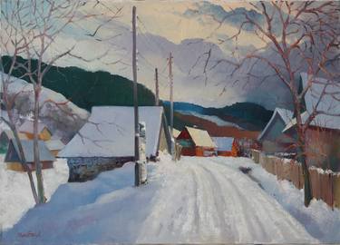 Winter in the village thumb
