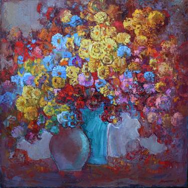 Original Still Life Paintings by Levko Mykytych