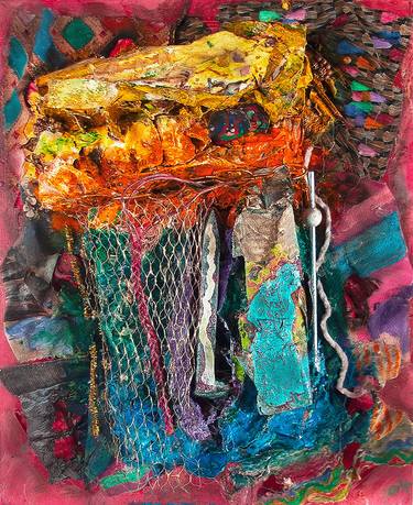 Original Abstract Expressionism Abstract Mixed Media by Don Perley