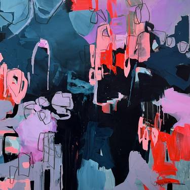 Original Abstract Expressionism Abstract Paintings by Carol Measom