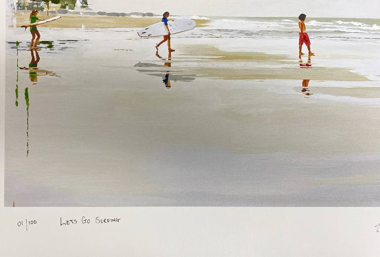 Original Beach Printmaking by Helen Sinfield