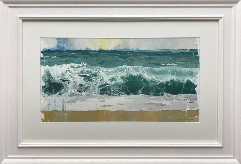 Original Impressionism Seascape Painting by Helen Sinfield