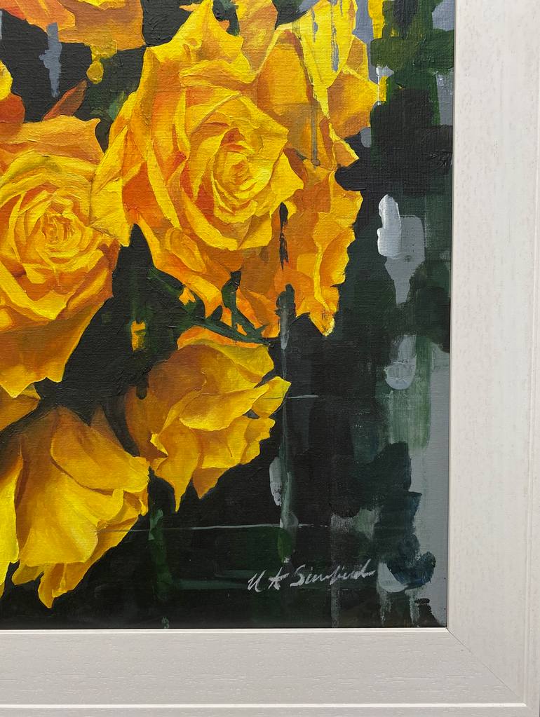 Original Impressionism Floral Painting by Helen Sinfield
