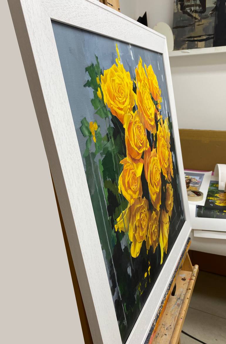 Original Impressionism Floral Painting by Helen Sinfield