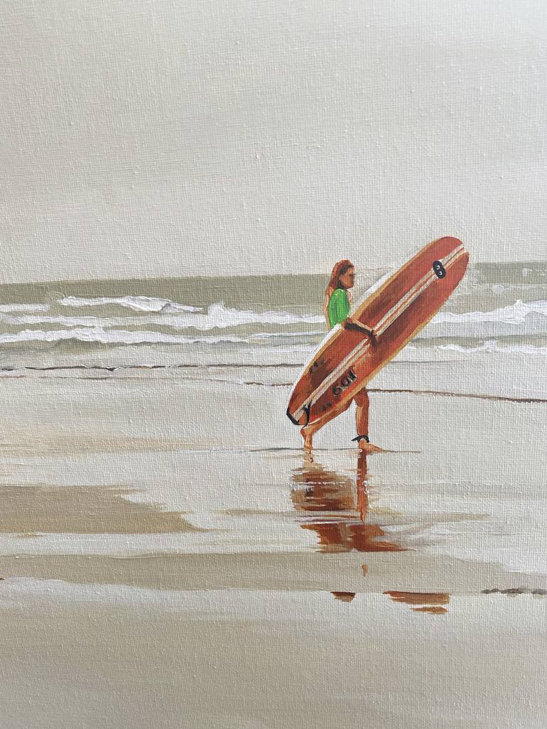 Original Fine Art Beach Painting by Helen Sinfield