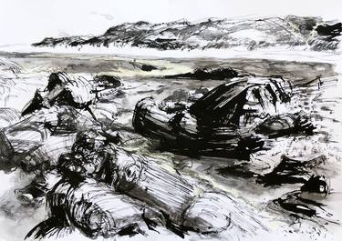 Print of Landscape Drawings by Huixin Su