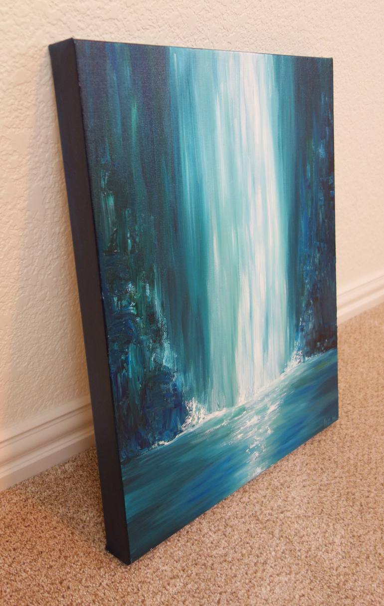 Blue Falls Liz W Fine Art Painting By Liz Whaley Saatchi Art