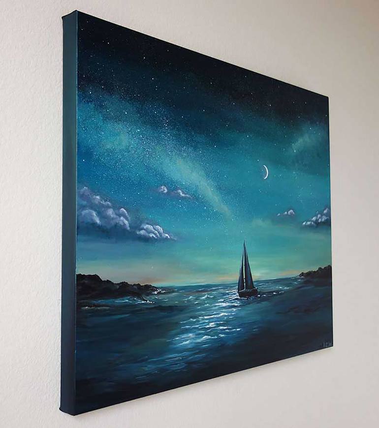 Original Fine Art Seascape Painting by Liz Whaley