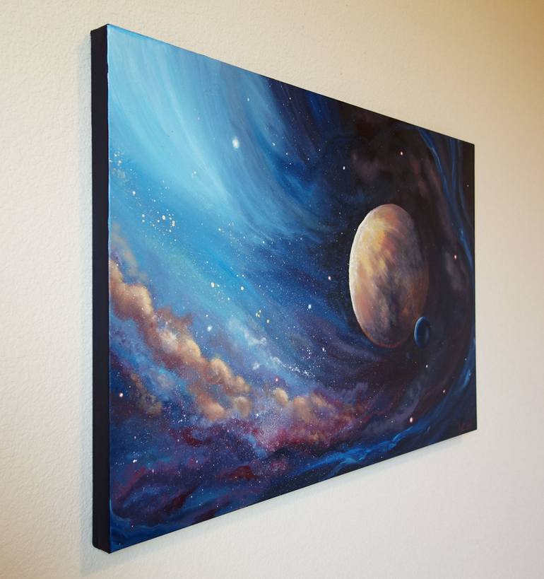 Original Fine Art Outer Space Painting by Liz Whaley