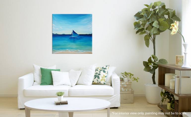 Original Expressionism Seascape Painting by Liz Whaley