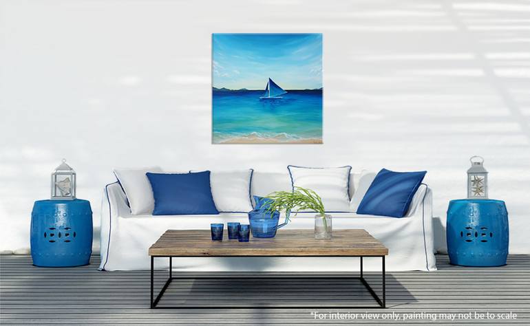 Original Expressionism Seascape Painting by Liz Whaley