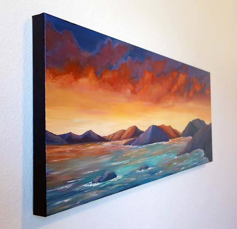 Original Fine Art Seascape Painting by Liz Whaley