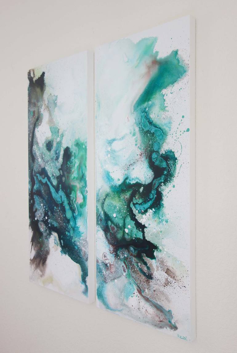Original Abstract Expressionism Abstract Painting by Liz Whaley