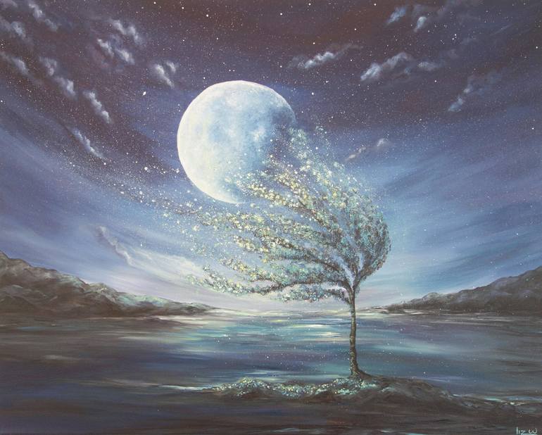 The Moonlight Tree, Liz W Fine Art