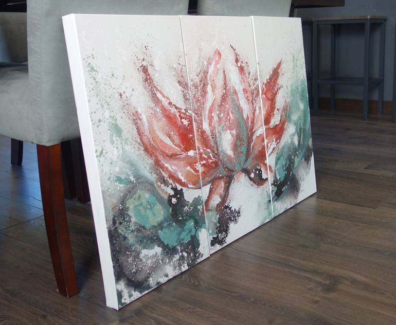 Original Abstract Botanic Painting by Liz Whaley