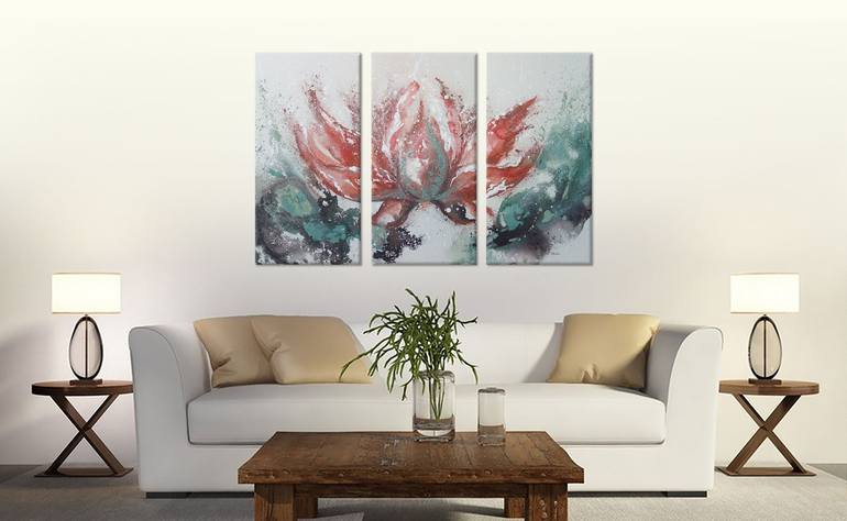 Original Abstract Botanic Painting by Liz Whaley