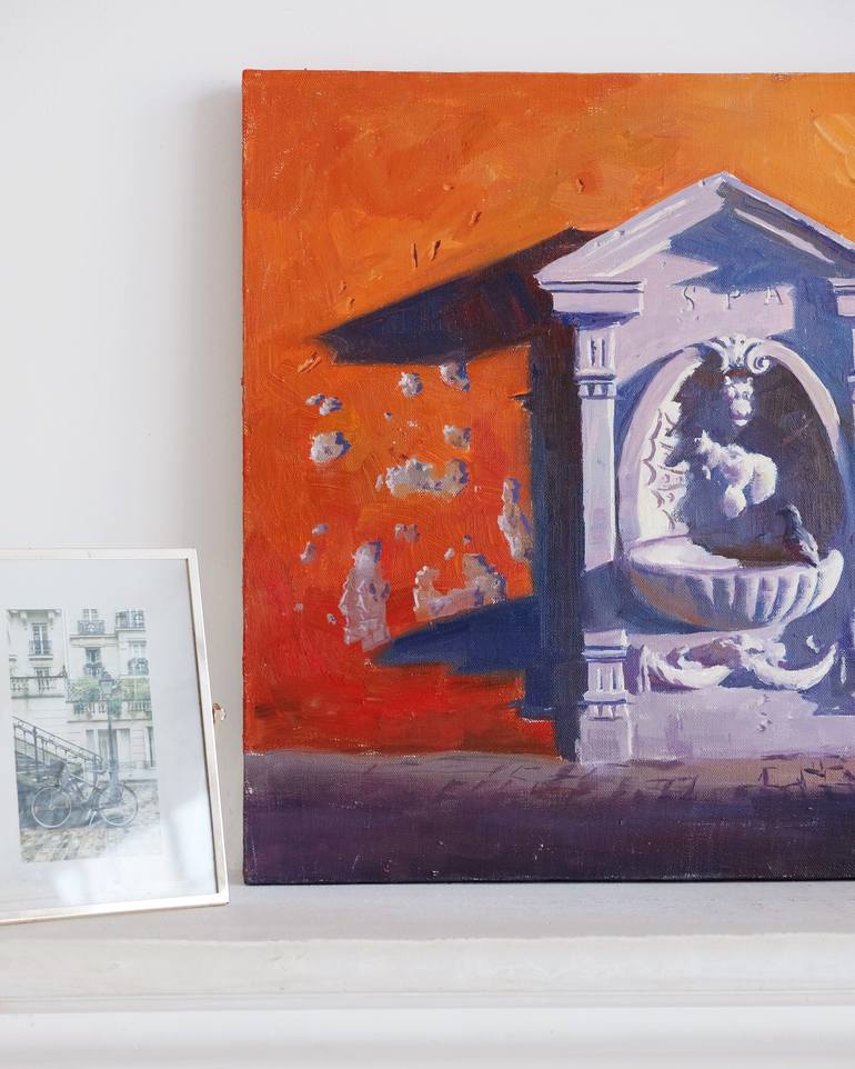 Original Impressionism Architecture Painting by Ksenya Shapkina