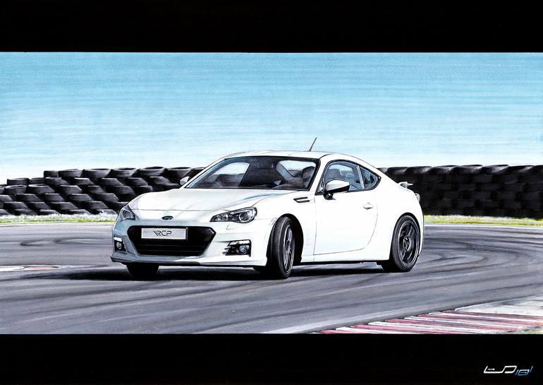 TOYOTA GT86 AUTOMOBILE DRIFTING ON SUNNY TRACK - Print