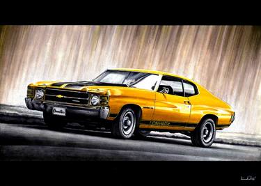 AMERICAN MUSCLE CHEVY CHEVELLE IN YELLOW EXPRESSION thumb