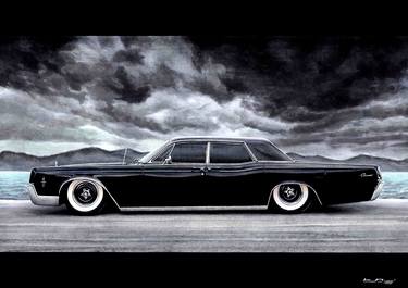 CLASSIC MUSCLE AMERICAN CAR LINCOLN CONTINENTAL IN BLACK thumb