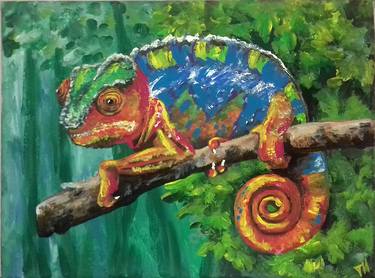 Chameleon in the jungle thumb