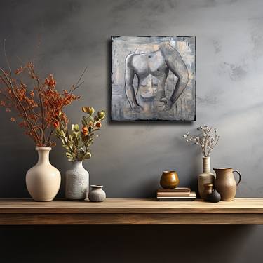 Original Abstract Nude Paintings by Edit Voros