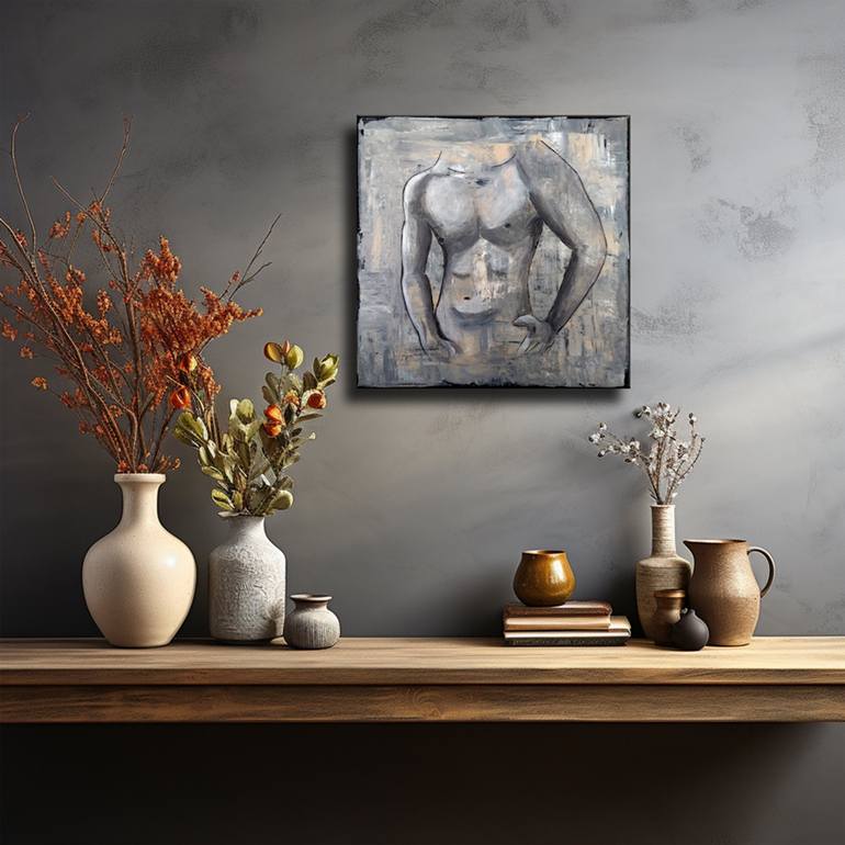 Original Abstract Nude Painting by Edit Voros