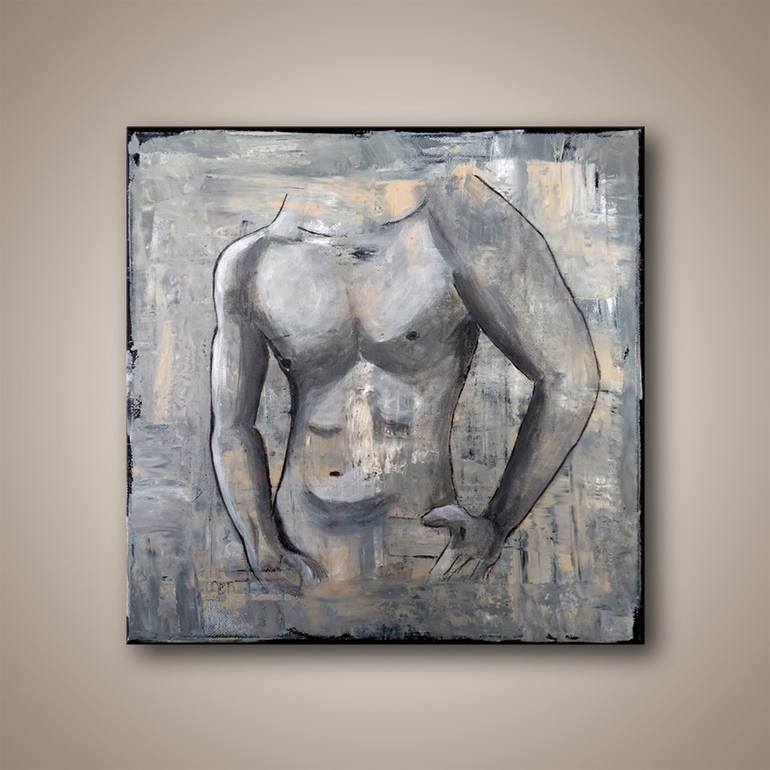 Original Abstract Nude Painting by Edit Voros