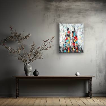 Original Abstract People Paintings by Edit Voros