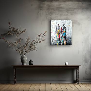 Original Abstract People Paintings by Edit Voros